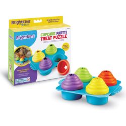 Brightkins Cupcake Party Treat Puzzle for Dogs