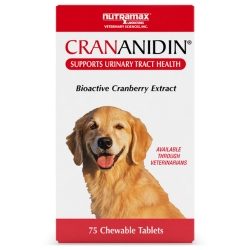 Nutramax Crananidin Cranberry Extract Urinary Tract Health Supplement for Dogs